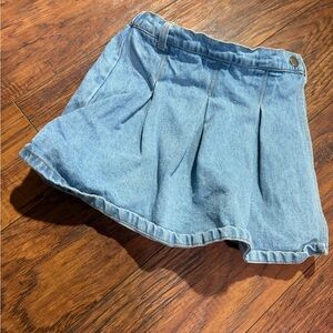 No brand girls size XS 4 denim pleated skirt